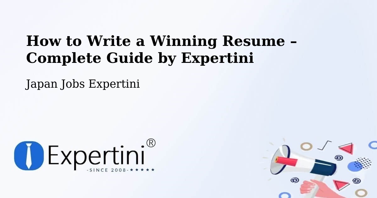 Resume Writing Guide for Job Seekers – Kamiichi - Kamiichi, Japan Jobs Expertini